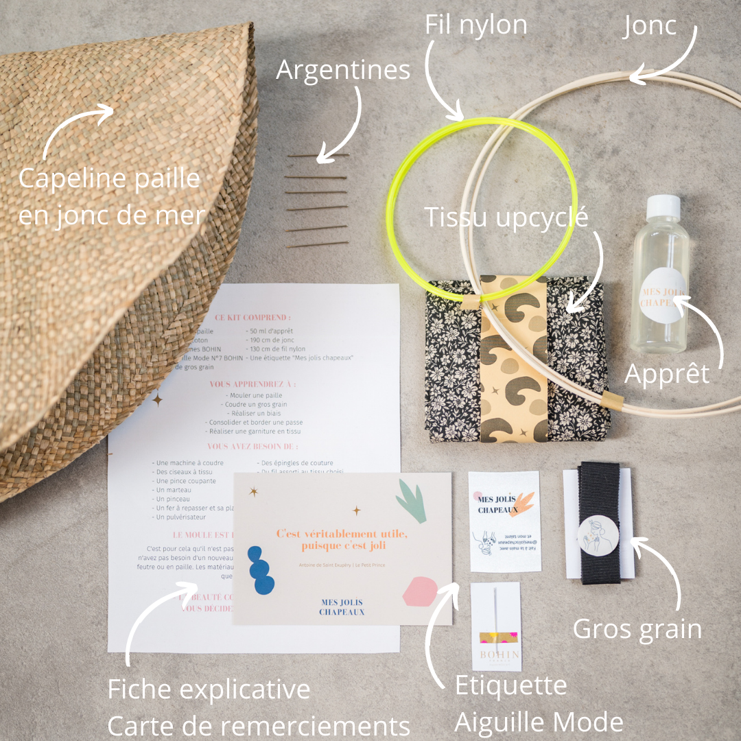 Comment mouler de la paille pour faire des chapeaux - Kit confection 132