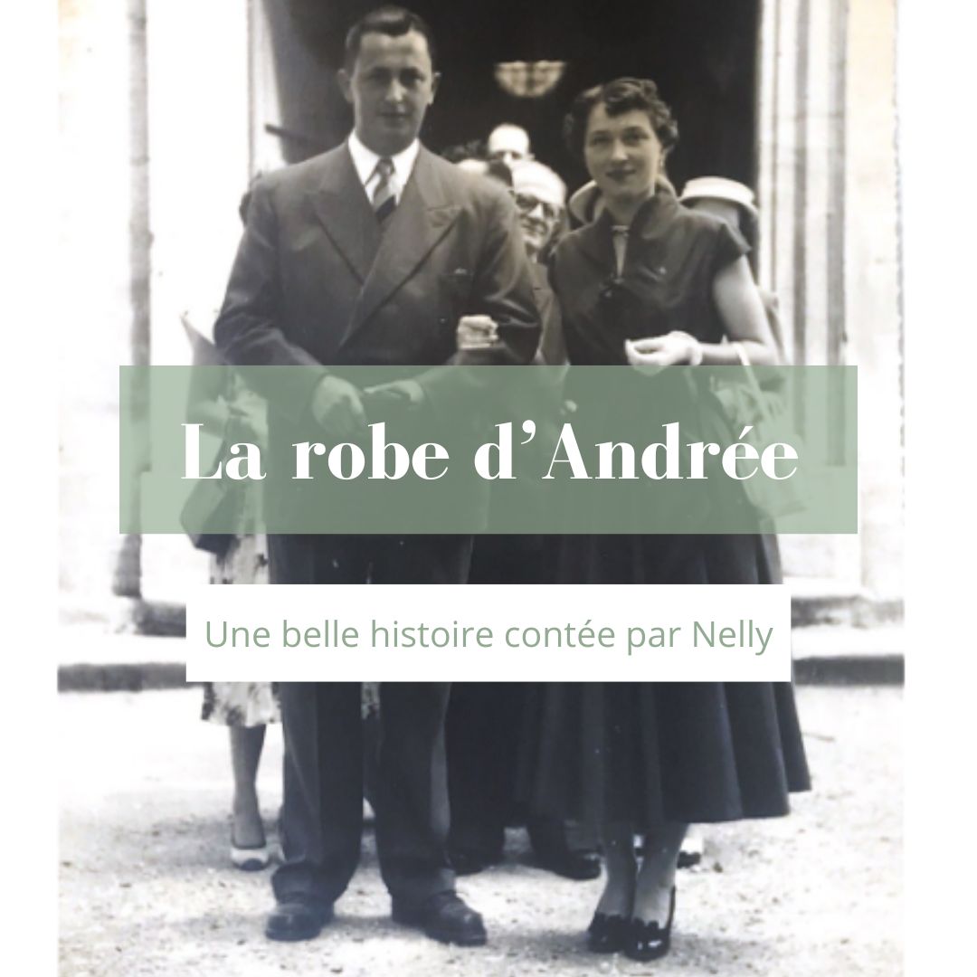 La robe d’Andrée Coton et polyester gris & beige (2)